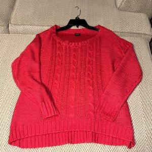 Pink knit sweater